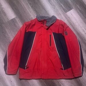 Vintage Nautica Two-Tone Red and Blue Jacket